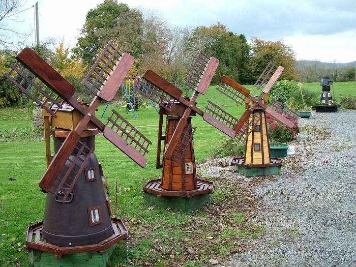 Декоративная ветряная мельница для сада своими руками: 52 фото креативных примеров украшения
